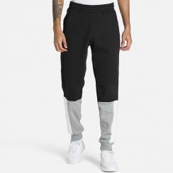 2Pcs Mens Black and White Color Clash Casual Sweatpants